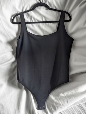 Express Black Square Tank Bodysuit